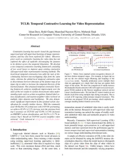 TCLR: Temporal Contrastive Learning for Video Representation