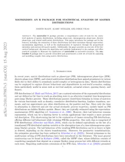 matrixdist: An R Package for Statistical Analysis of Matrix
  Distributions