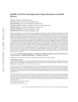 SplitSR: An End-to-End Approach to Super-Resolution on Mobile Devices