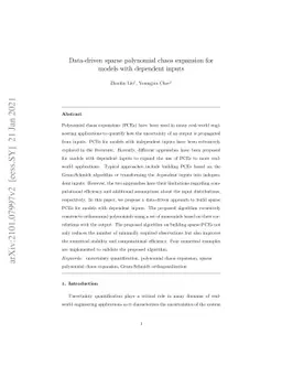 Data-driven sparse polynomial chaos expansion for models with dependent
  inputs