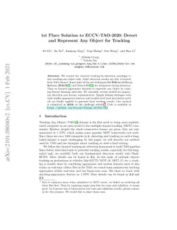 1st Place Solution to ECCV-TAO-2020: Detect and Represent Any Object for
  Tracking