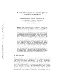 A Similarity Measure of Gaussian Process Predictive Distributions