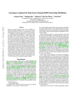 Learning to Augment for Data-Scarce Domain BERT Knowledge Distillation