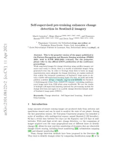 Self-supervised pre-training enhances change detection in Sentinel-2
  imagery