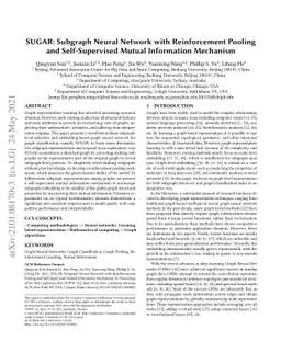 SUGAR: Subgraph Neural Network with Reinforcement Pooling and
  Self-Supervised Mutual Information Mechanism