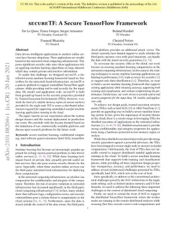 secureTF: A Secure TensorFlow Framework