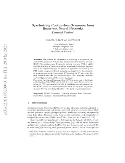 Synthesizing Context-free Grammars from Recurrent Neural Networks
  (Extended Version)