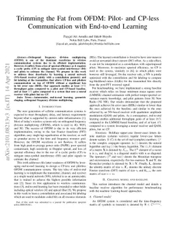 Trimming the Fat from OFDM: Pilot- and CP-less Communication with
  End-to-end Learning