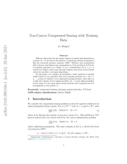 Non-Convex Compressed Sensing with Training Data