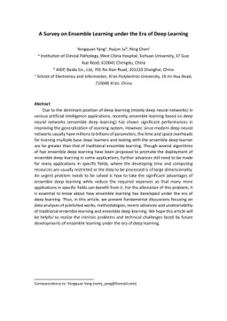 A Survey on Ensemble Learning under the Era of Deep Learning