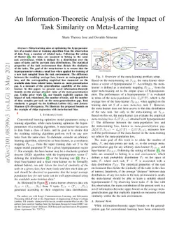 An Information-Theoretic Analysis of the Impact of Task Similarity on
  Meta-Learning