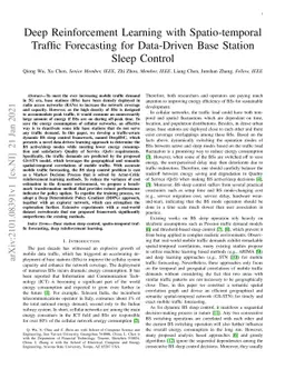 Deep Reinforcement Learning with Spatio-temporal Traffic Forecasting for
  Data-Driven Base Station Sleep Control