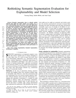 Rethinking Semantic Segmentation Evaluation for Explainability and Model
  Selection