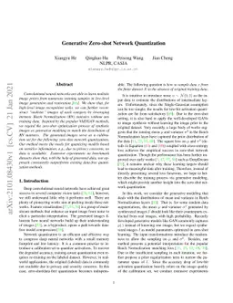 Generative Zero-shot Network Quantization