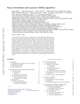 Noisy intermediate-scale quantum (NISQ) algorithms