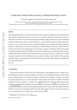 Collaborative Teacher-Student Learning via Multiple Knowledge Transfer