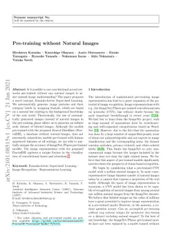 Pre-training without Natural Images