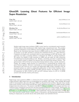 GhostSR: Learning Ghost Features for Efficient Image Super-Resolution