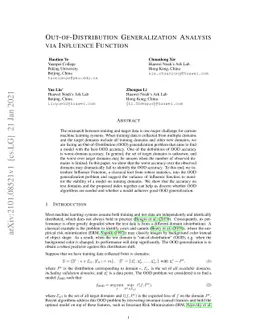 Out-of-Distribution Generalization Analysis via Influence Function