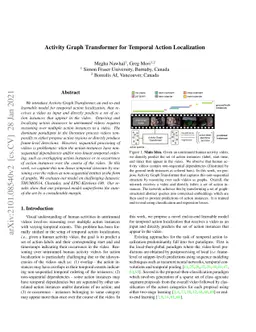 Activity Graph Transformer for Temporal Action Localization