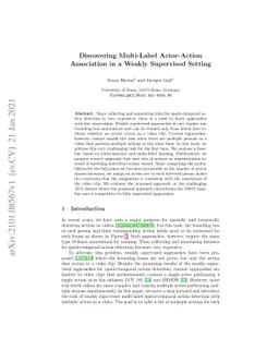 Discovering Multi-Label Actor-Action Association in a Weakly Supervised
  Setting