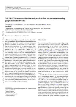 MLPF: Efficient machine-learned particle-flow reconstruction using graph
  neural networks