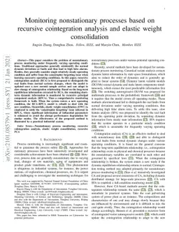Monitoring nonstationary processes based on recursive cointegration
  analysis and elastic weight consolidation
