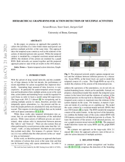 Hierarchical Graph-RNNs for Action Detection of Multiple Activities