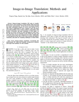Image-to-Image Translation: Methods and Applications