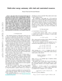 Multi-robot energy autonomy with wind and constrained resources