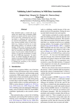 Validating Label Consistency in NER Data Annotation