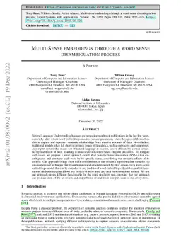 Multi-sense embeddings through a word sense disambiguation process