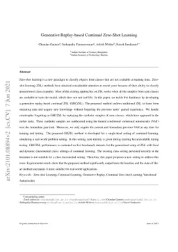 Generative Replay-based Continual Zero-Shot Learning