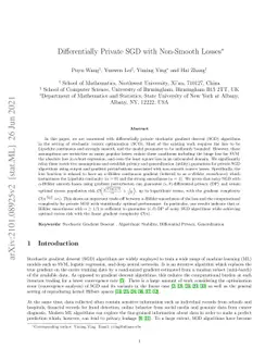 Differentially Private SGD with Non-Smooth Losses