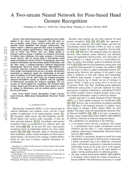 A Two-stream Neural Network for Pose-based Hand Gesture Recognition