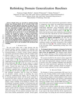 Rethinking Domain Generalization Baselines