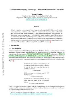 Evaluation Discrepancy Discovery: A Sentence Compression Case-study