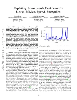 Exploiting Beam Search Confidence for Energy-Efficient Speech
  Recognition