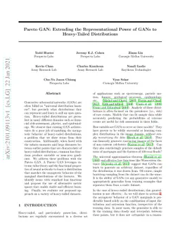 Pareto GAN: Extending the Representational Power of GANs to Heavy-Tailed
  Distributions
