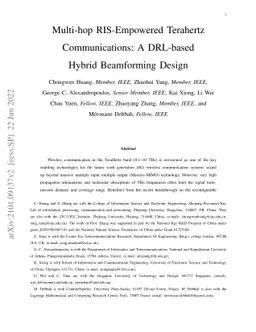 Multi-hop RIS-Empowered Terahertz Communications: A DRL-based Hybrid
  Beamforming Design