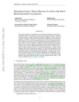 Differentiable Trust Region Layers for Deep Reinforcement Learning