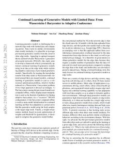 Continual Learning of Generative Models with Limited Data: From
  Wasserstein-1 Barycenter to Adaptive Coalescence