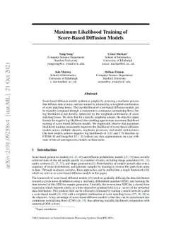 Maximum Likelihood Training of Score-Based Diffusion Models