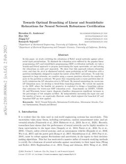 Towards Optimal Branching of Linear and Semidefinite Relaxations for Neural Network Robustness Certification