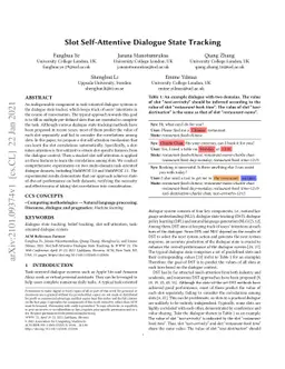 Slot Self-Attentive Dialogue State Tracking