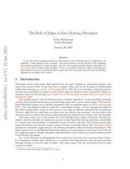 The Role of Edges in Line Drawing Perception