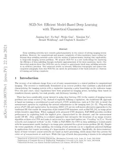 SGD-Net: Efficient Model-Based Deep Learning with Theoretical Guarantees