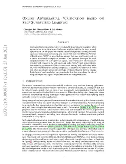 Online Adversarial Purification based on Self-Supervision