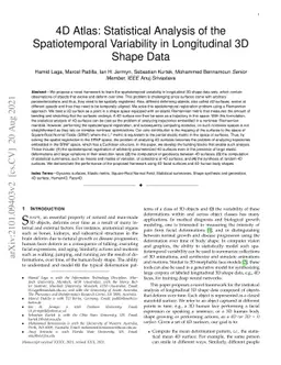 4D Atlas: Statistical Analysis of the Spatiotemporal Variability in
  Longitudinal 3D Shape Data