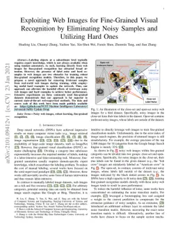 Exploiting Web Images for Fine-Grained Visual Recognition by Eliminating
  Noisy Samples and Utilizing Hard Ones